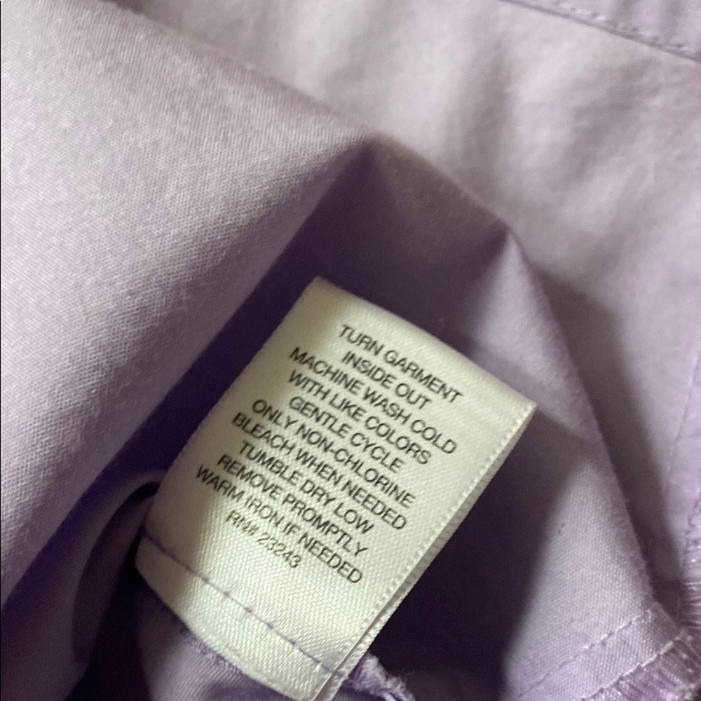NY&Co Lavender Ruched-Front Long Sleeve Shirt Women's Size Medium - Picture 10 of 13